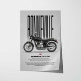 2021 Bonneville T120 Motorcycle Poster