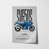 2009 SV650S Motorcycle Poster