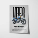 Super Meteor 650 Motorcycle Poster