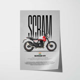 Scram 411 Motorcycle Poster