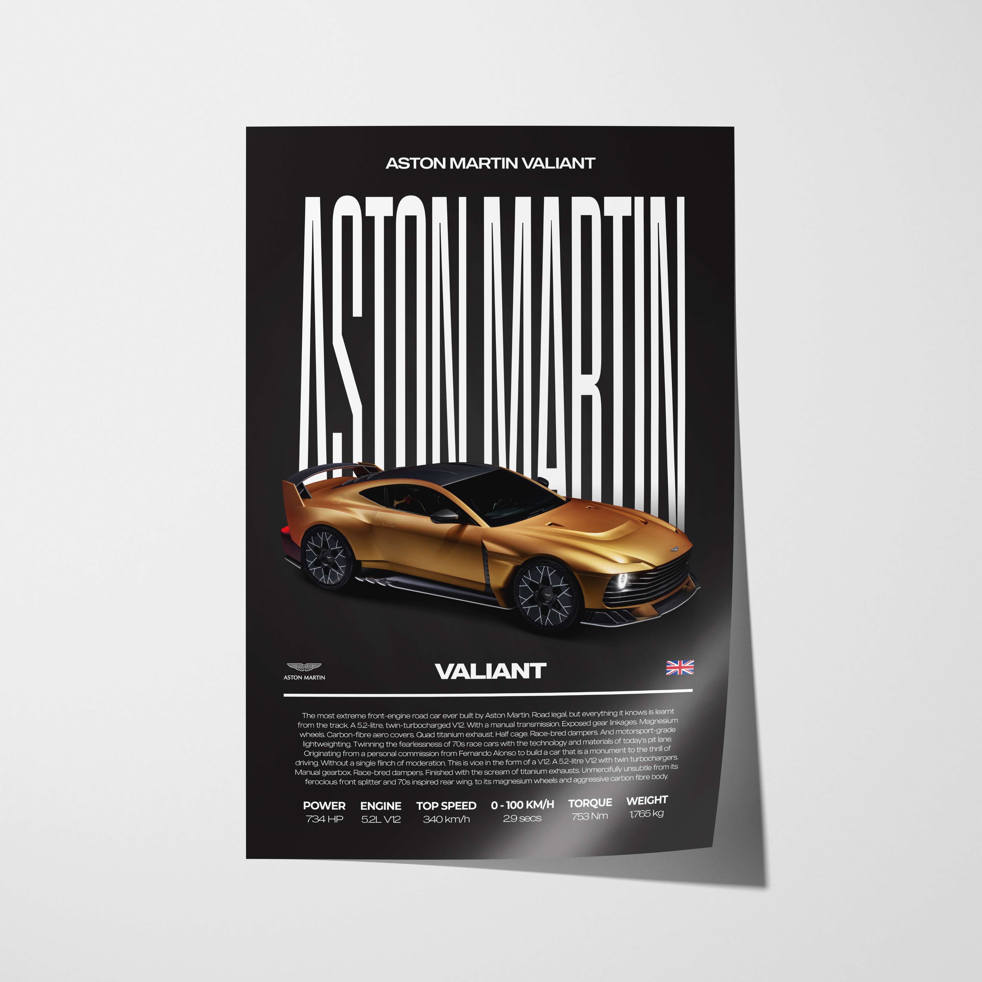 Aston Martin Valiant Poster