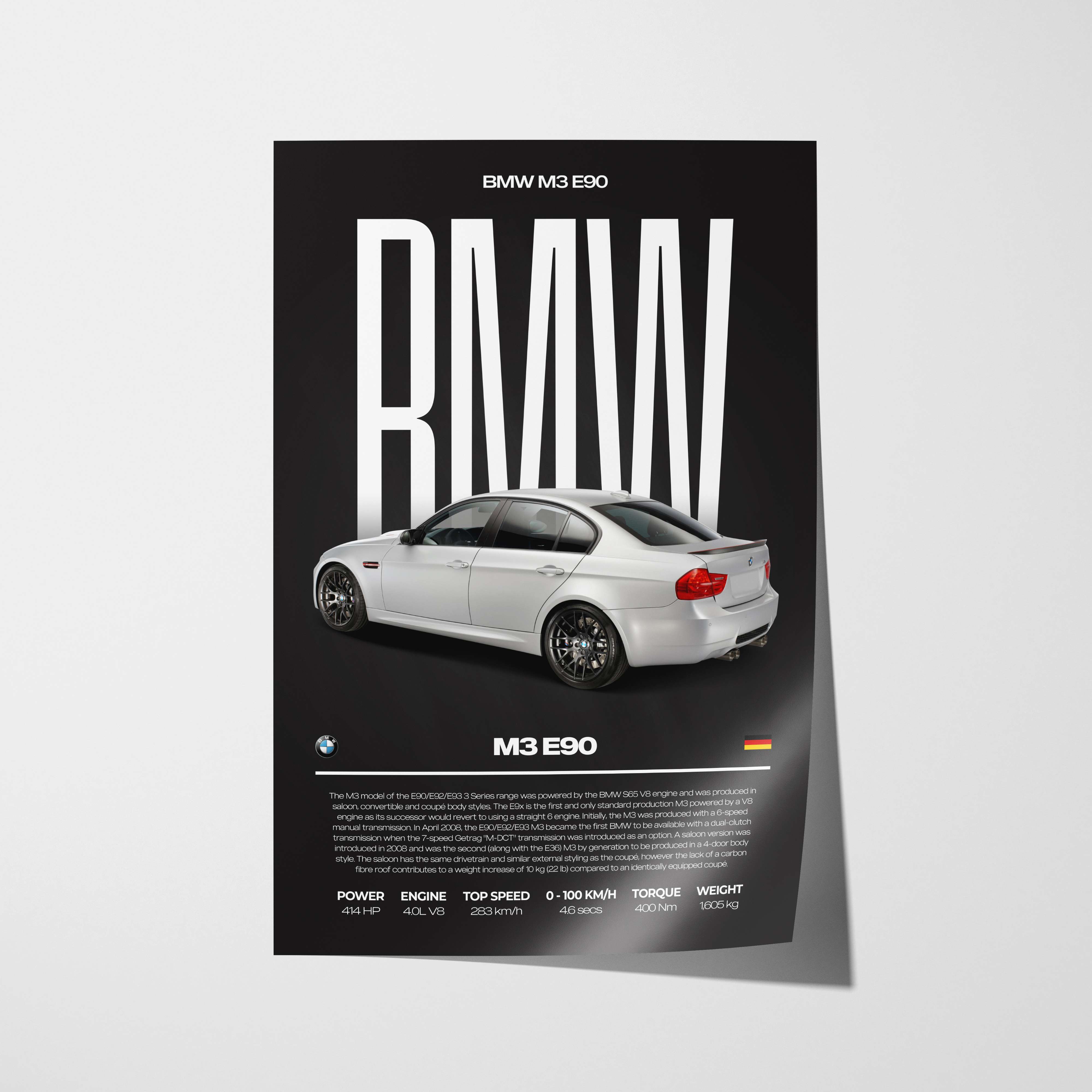 BMW M3 E90 Poster