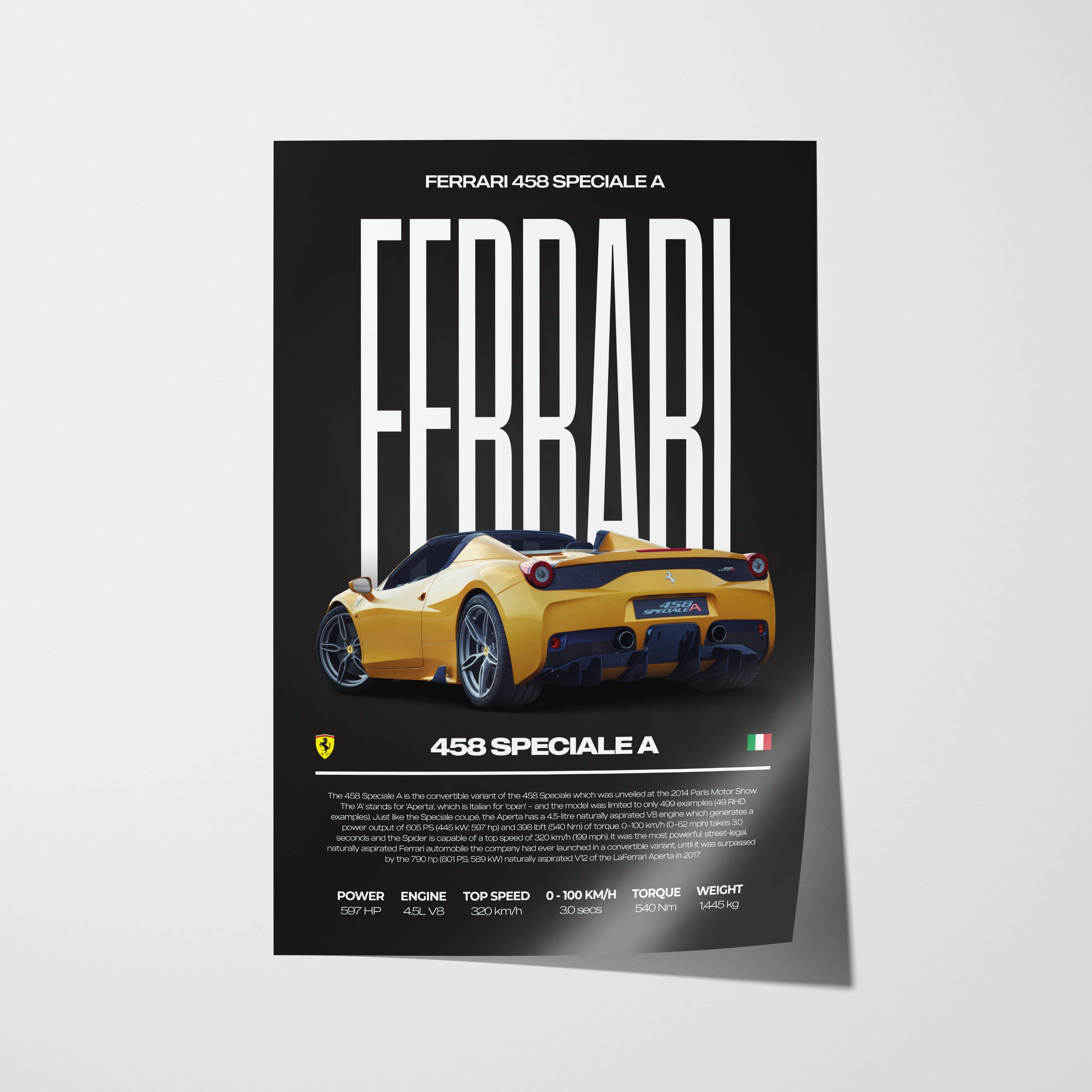 Ferrari 458 Speciale A Poster