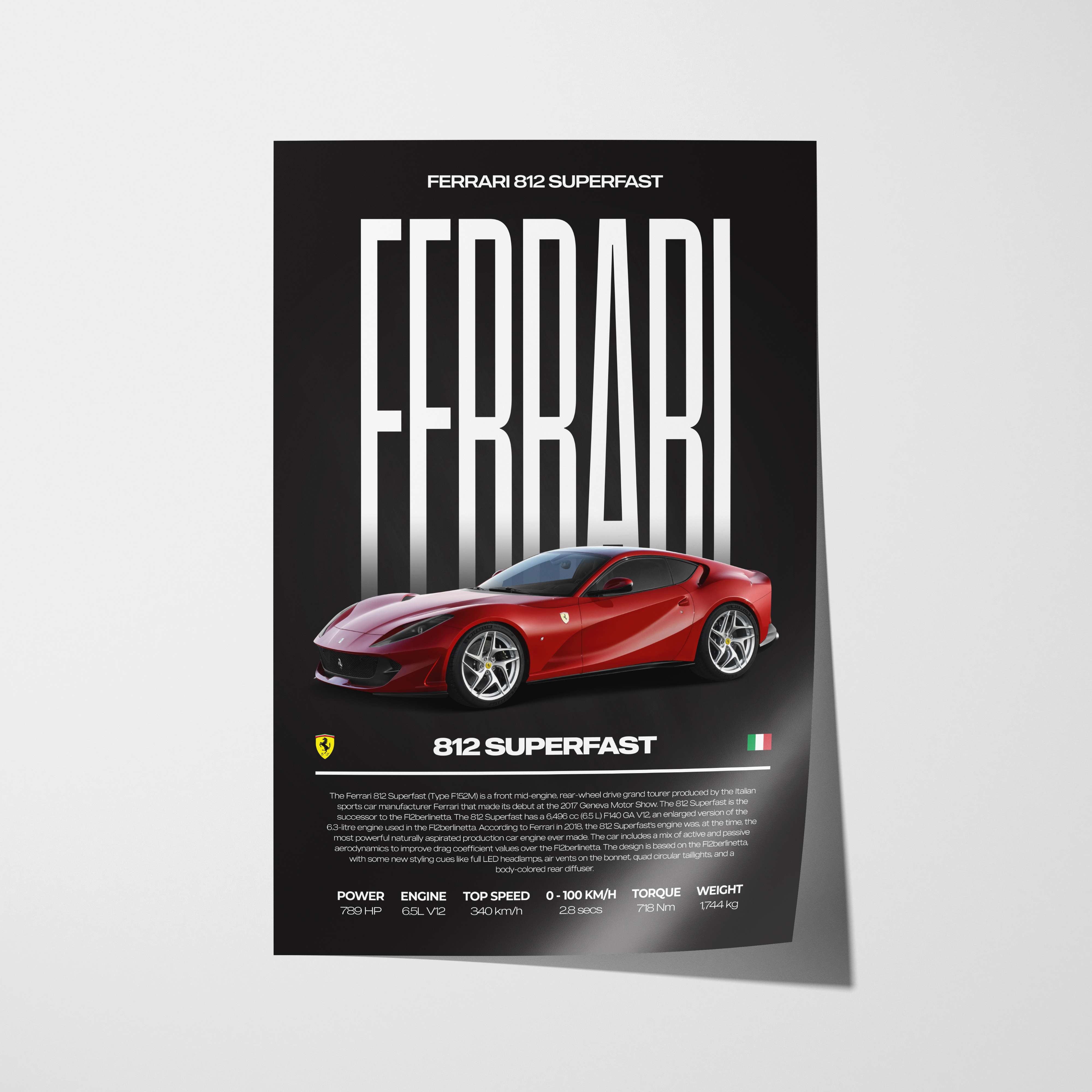 Ferrari 812 Superfast Poster