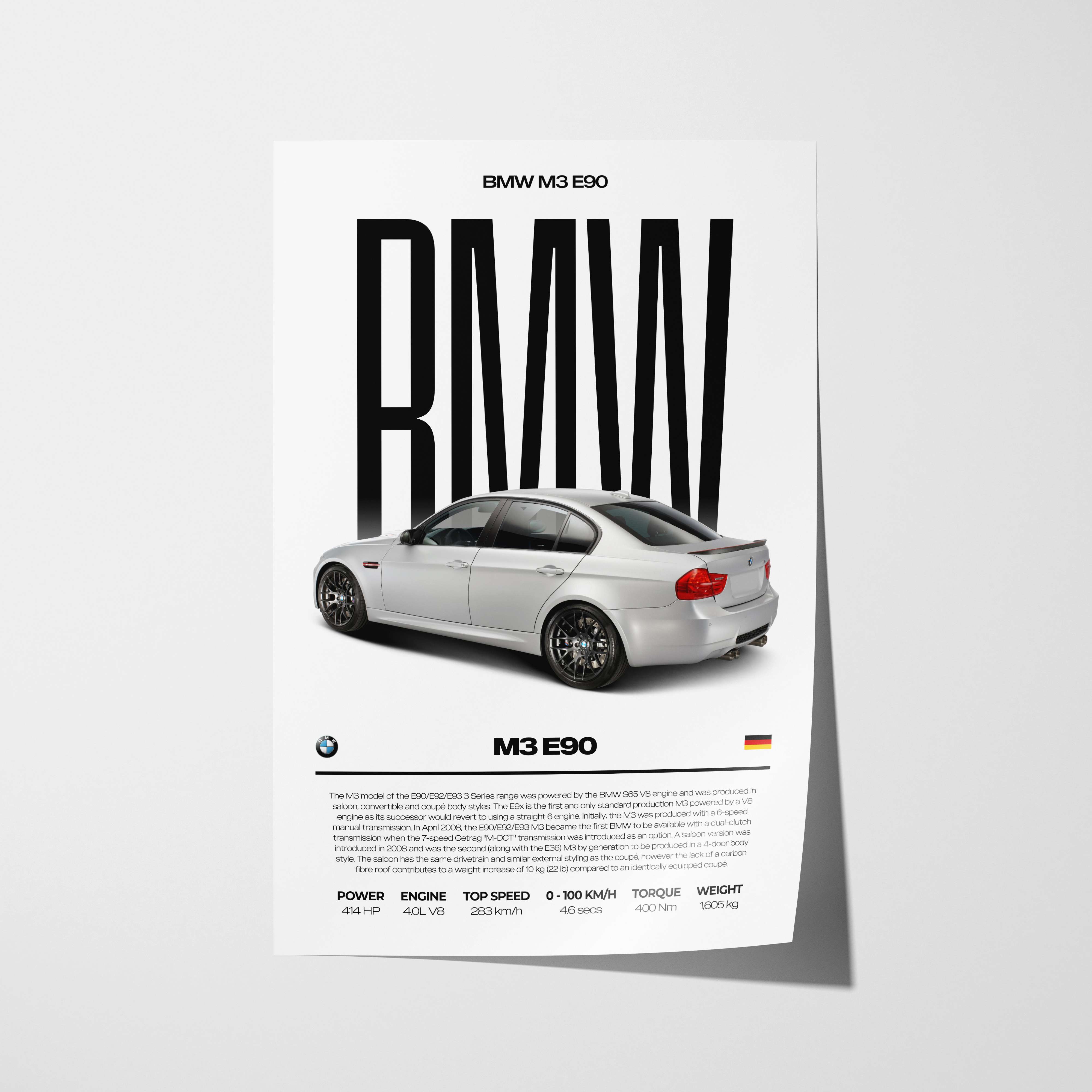 BMW M3 E90 Poster