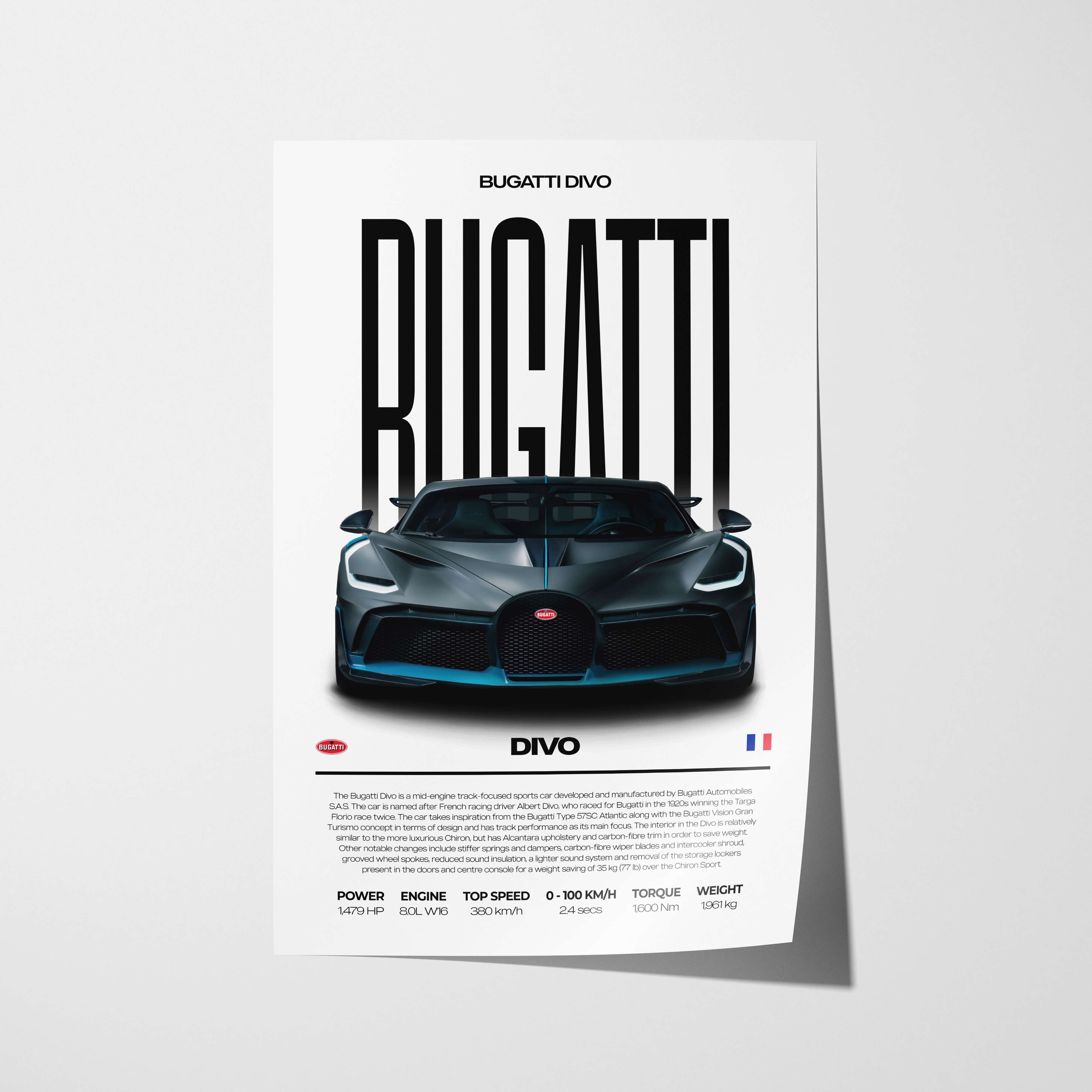 Bugatti Divo Poster