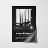 Bonneville T120 Black Motorcycle Poster