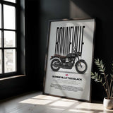 Bonneville T120 Black Motorcycle Poster