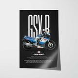 1986 GSX-R1100 Motorcycle Poster