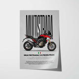 2025 Multistrada V4 Pikes Peak Motorcycle Poster
