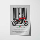2025 Multistrada V4 S Motorcycle Poster