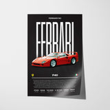 Ferrari F40 Poster