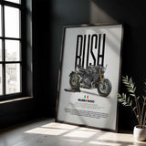 Rush 1000 Motorcycle Poster