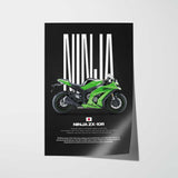 2011 Ninja ZX-10R Motorcycle Poster