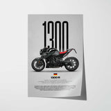 1300 R Motorcycle Poster