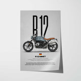 R12 nineT Motorcycle Poster