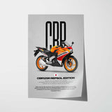 2012 CBR125R Repsol Edition Motorcycle Poster