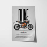 2014-2015 390 Duke Motorcycle Poster
