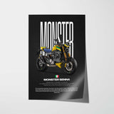 Monster Senna Motorcycle Poster