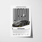 Lamborghini Centenario Poster