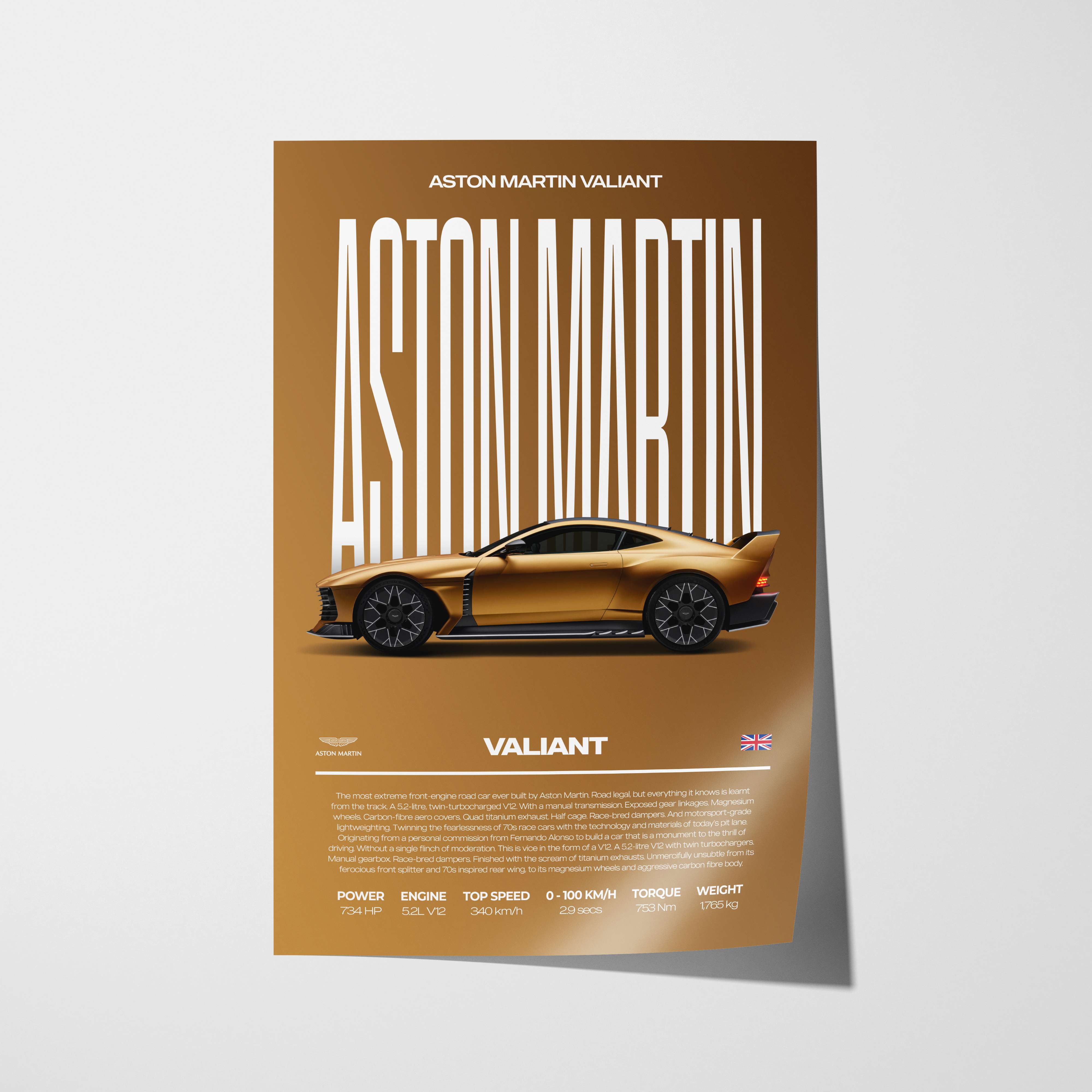 Aston Martin Valiant Poster