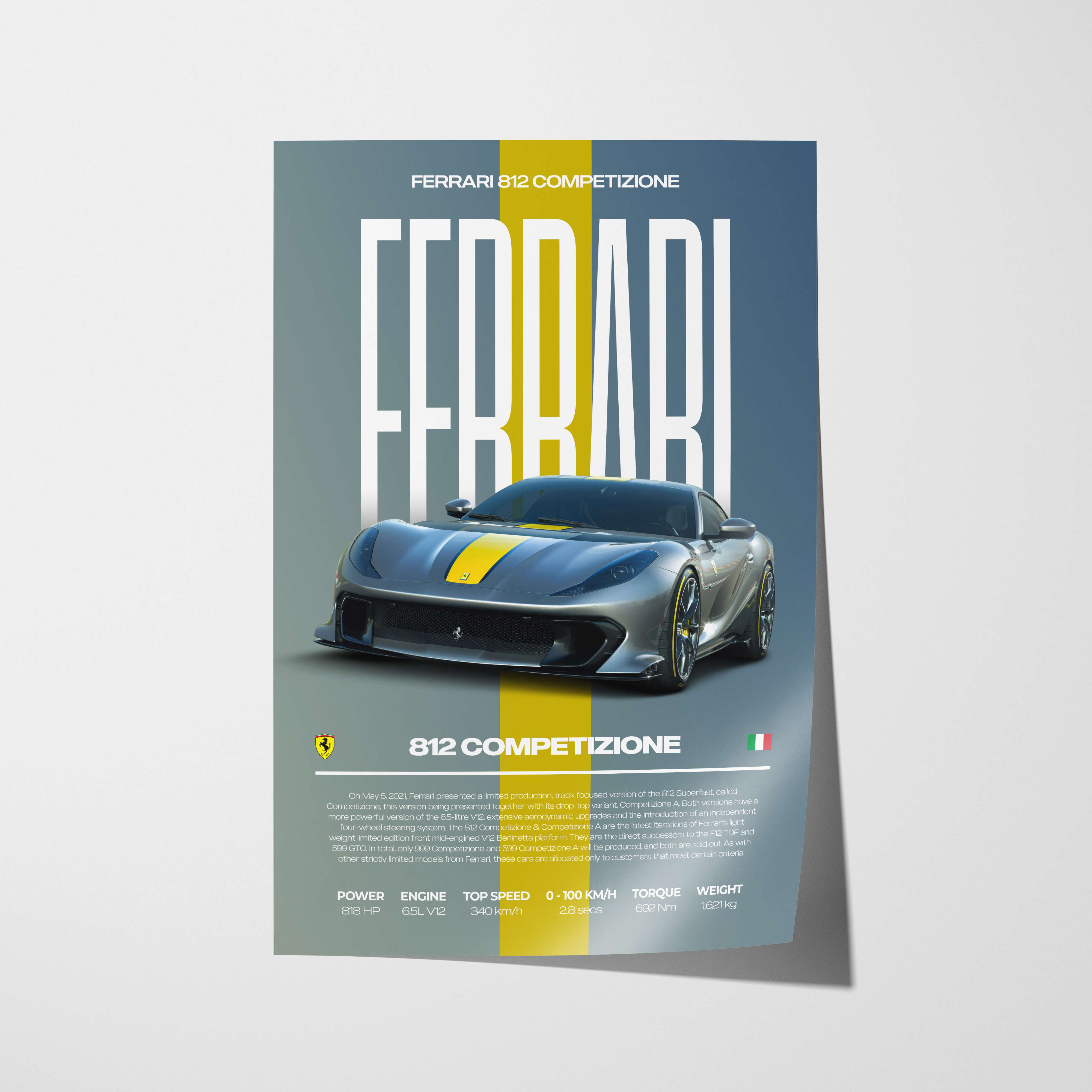 Ferrari 812 Competizione Poster