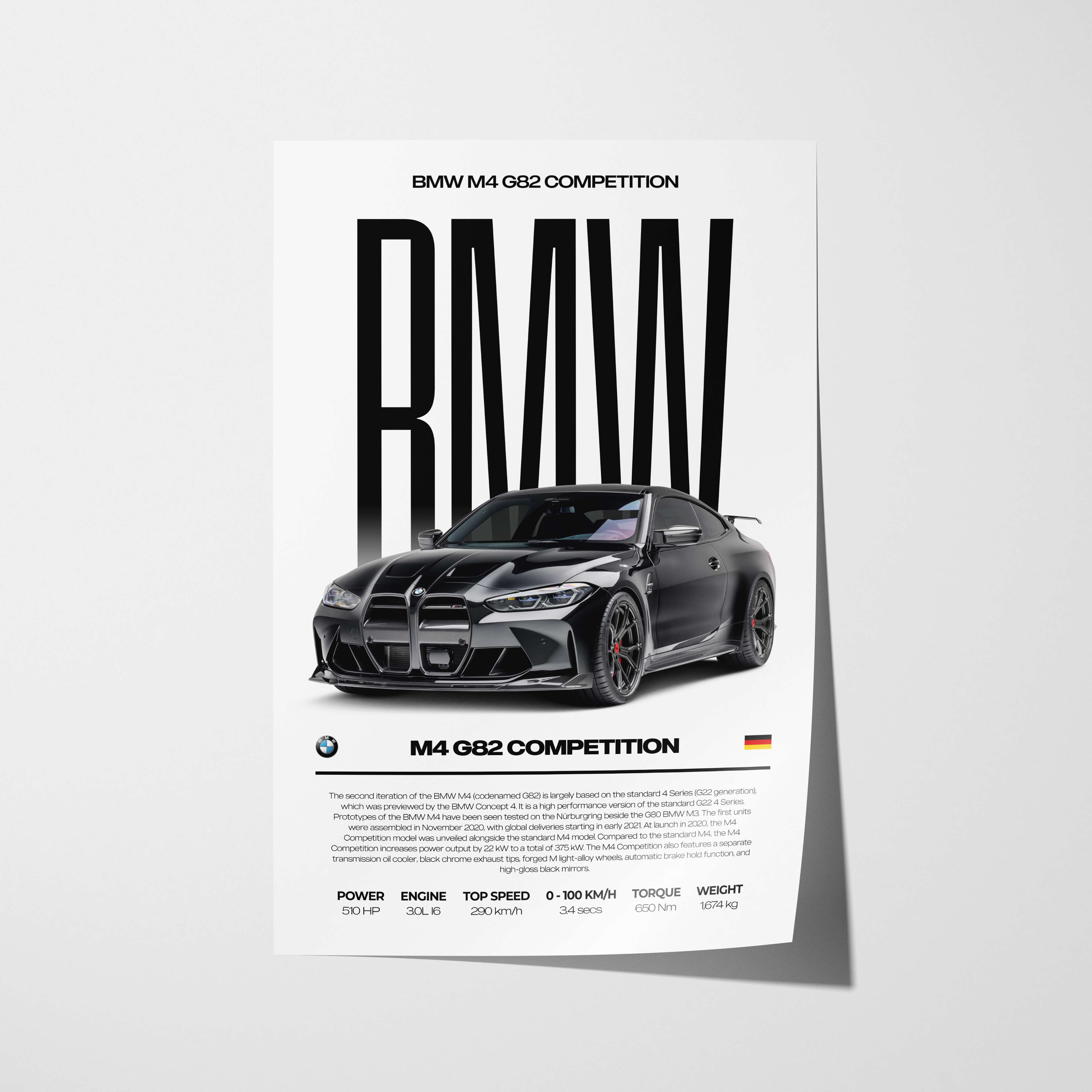 BMW M4 G82 Competition Poster