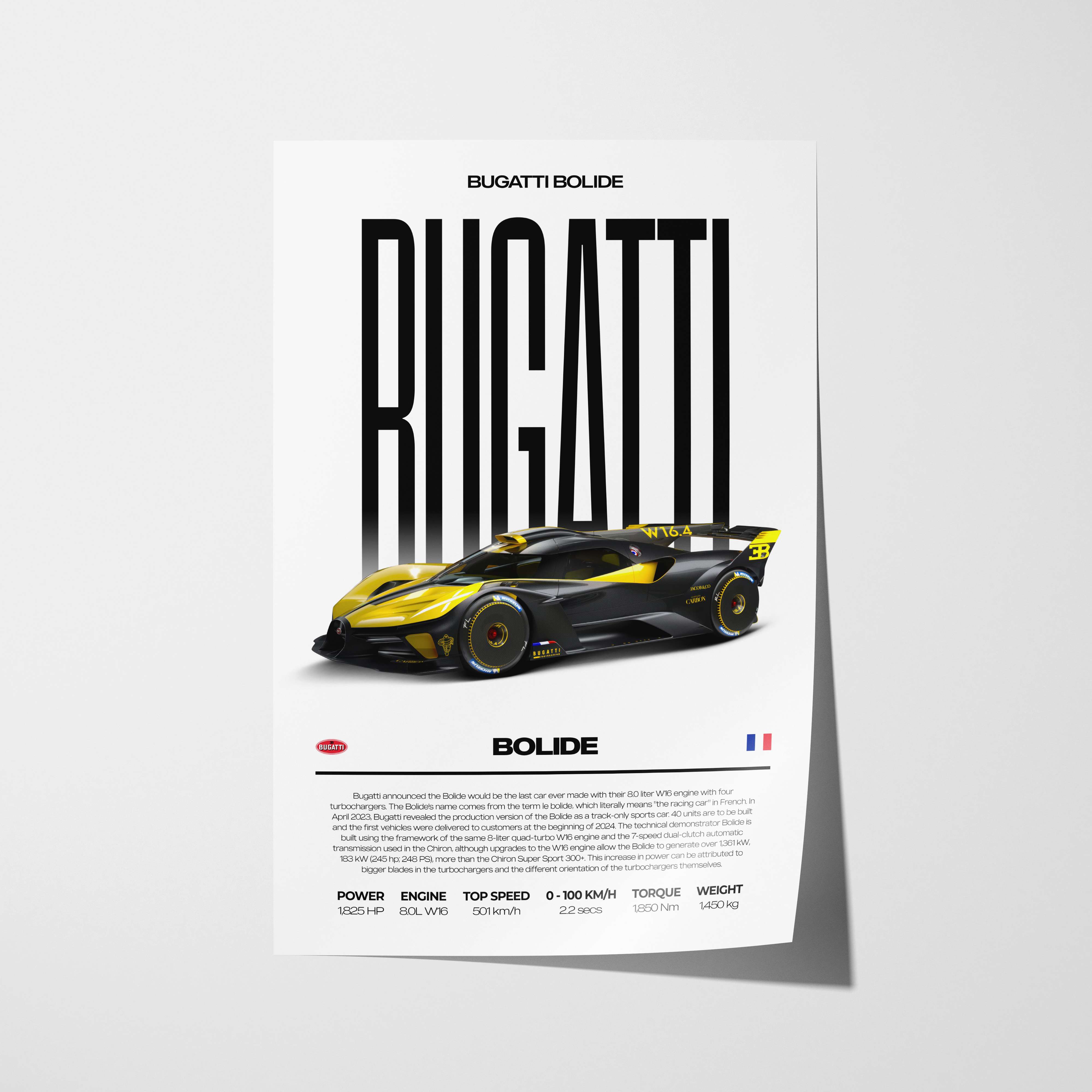 Bugatti Bolide Poster