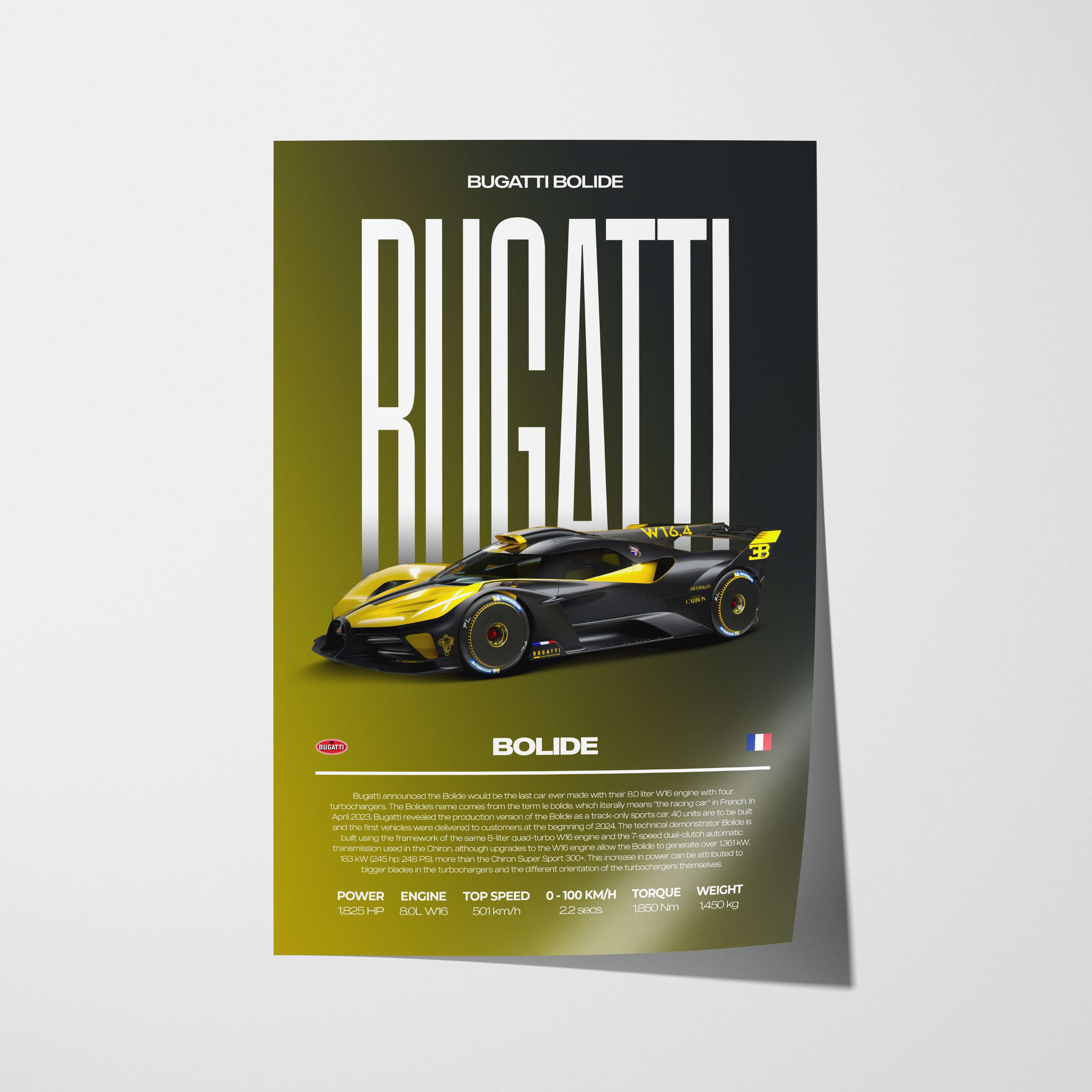 Bugatti Bolide Poster