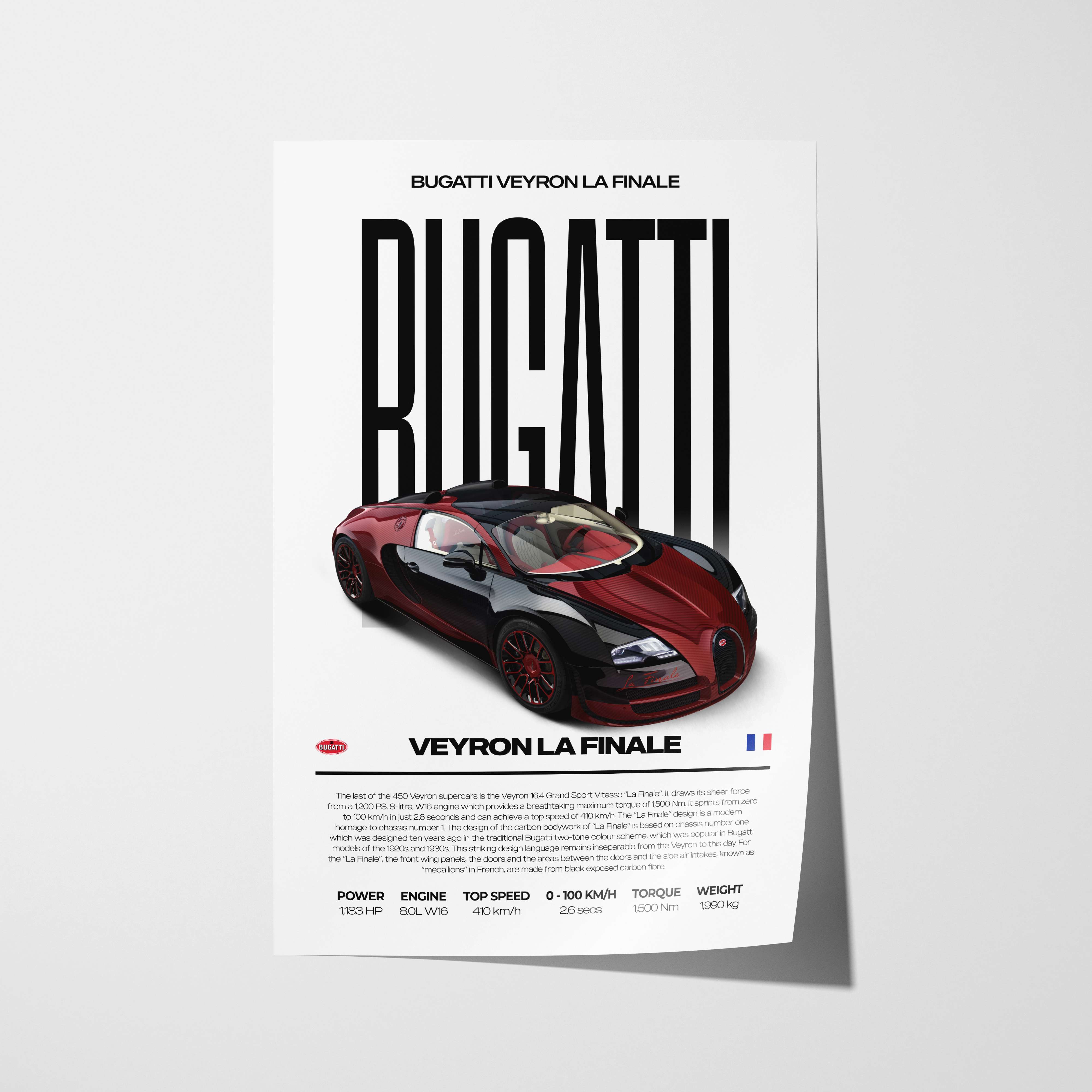 Bugatti Veyron La Finale Poster