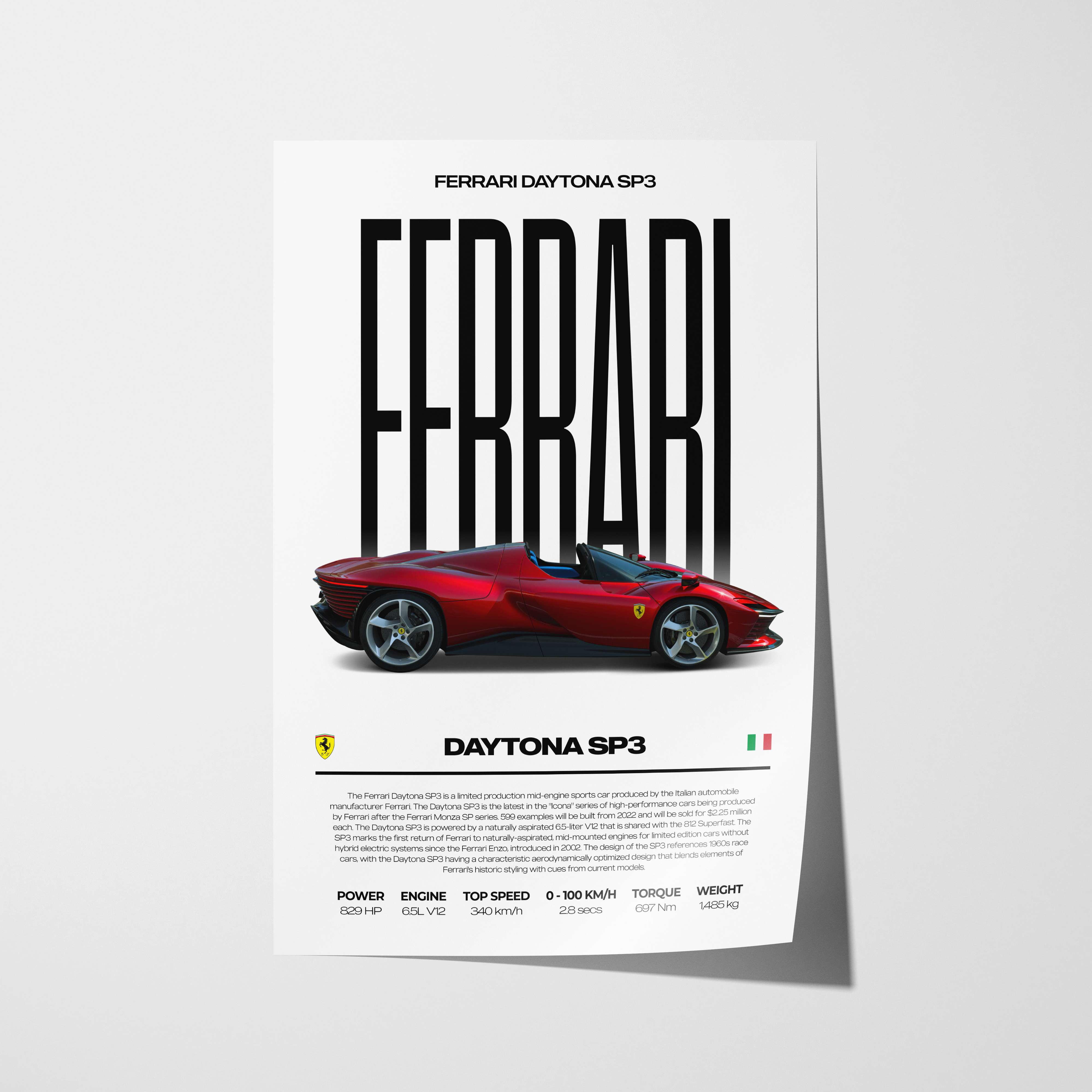 Ferrari Daytona SP3 Poster