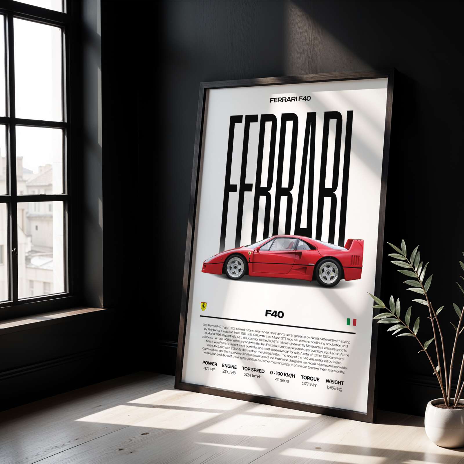 Ferrari F40 Poster