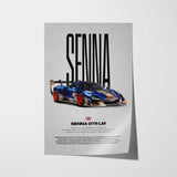Senna GTR LM Car Poster