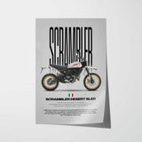 2017 Scrambler Desert Sled Motorcycle Poster