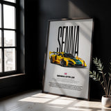 Senna GTR LM Car Poster