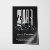 2025 Scrambler Icon Dark Motorcycle Poster