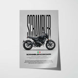 2025 Scrambler Icon Dark Motorcycle Poster