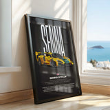 Senna GTR LM Car Poster