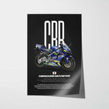 2006 CBR600RR Movistar Motorcycle Poster