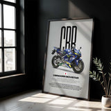2006 CBR600RR Movistar Motorcycle Poster