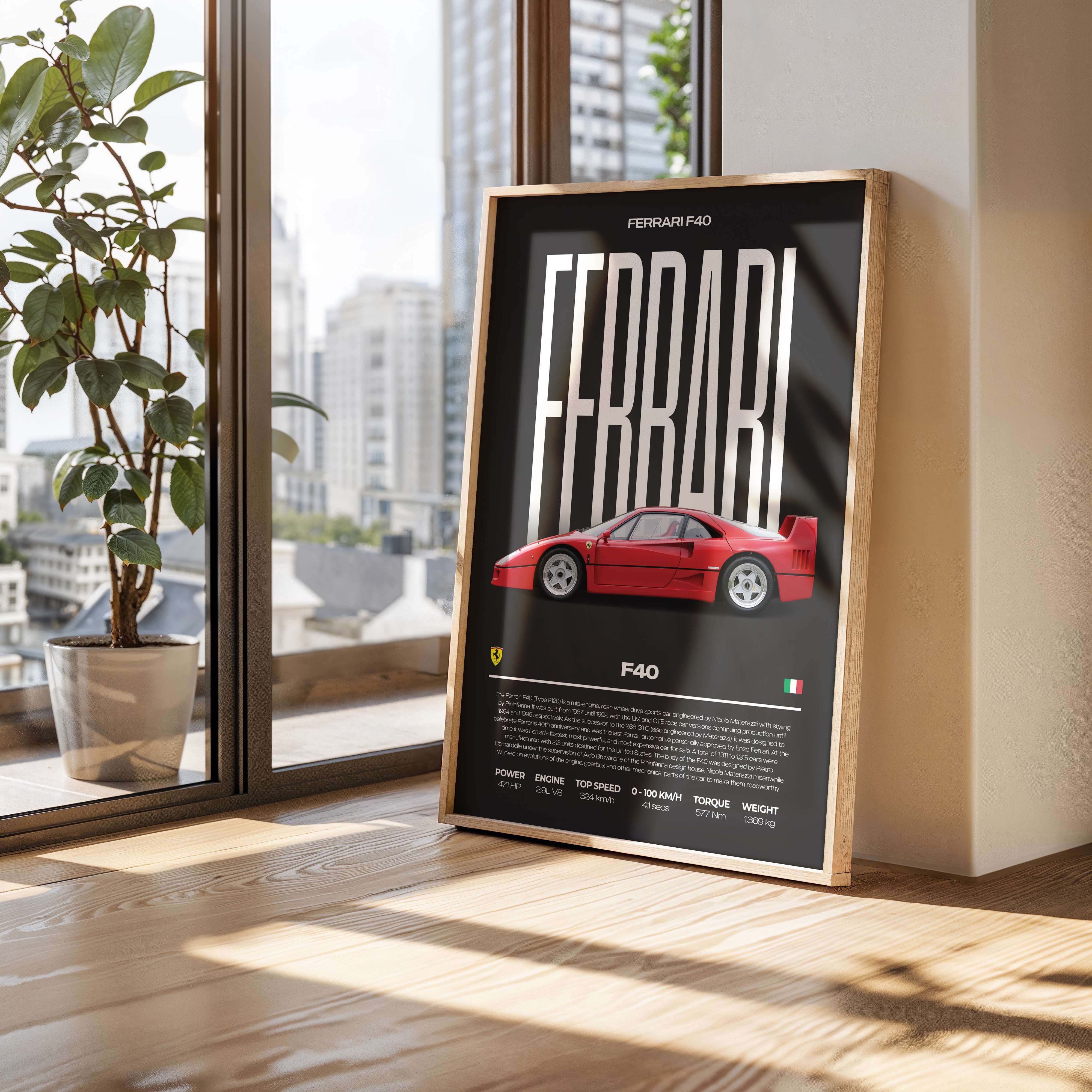 Ferrari F40 Poster