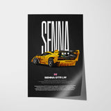 Senna GTR LM Car Poster