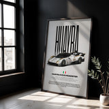 Huayra R Evo Car Poster