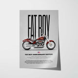 2023 Fat Boy Anniversary Edition Motorcycle Poster