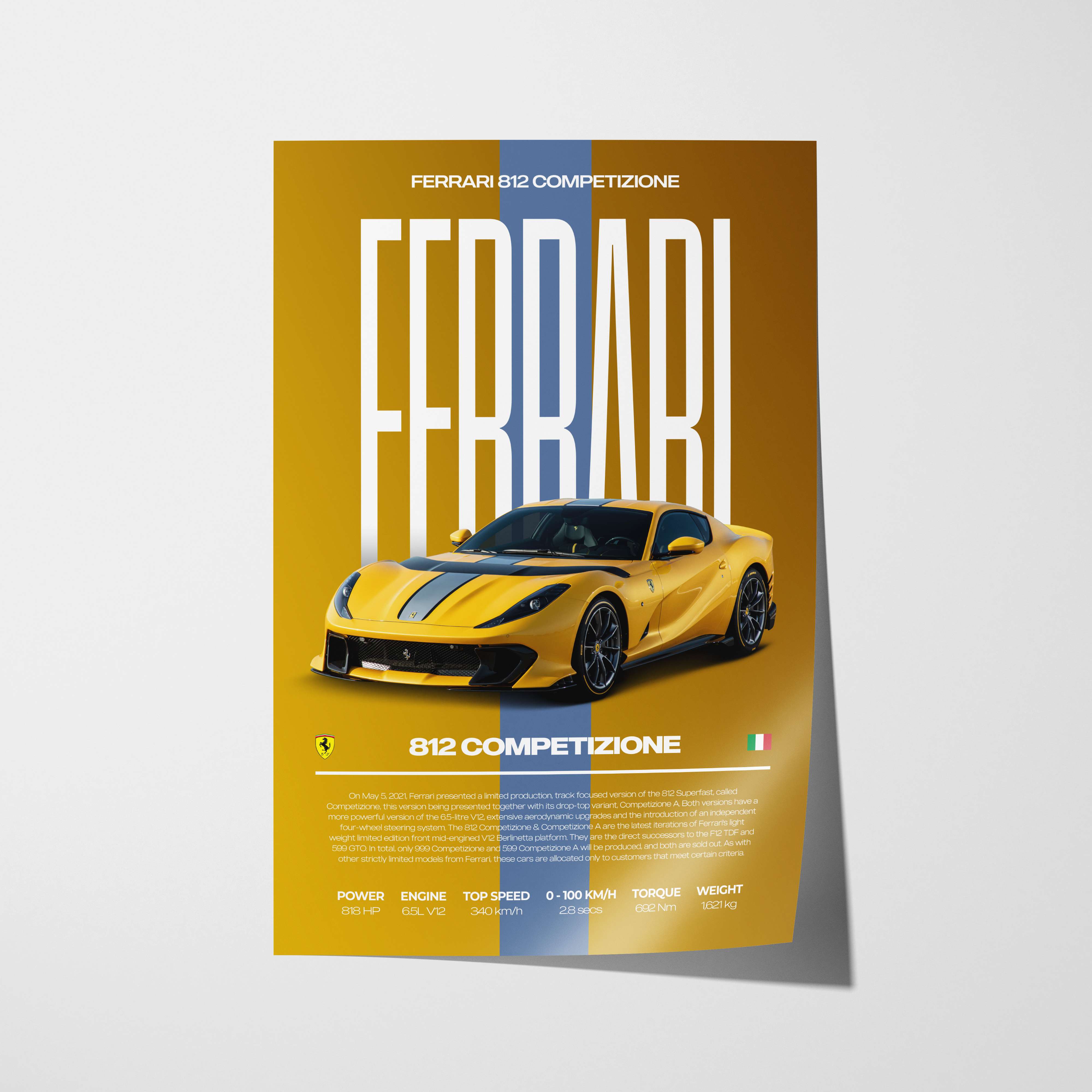 Ferrari 812 Competizione Poster