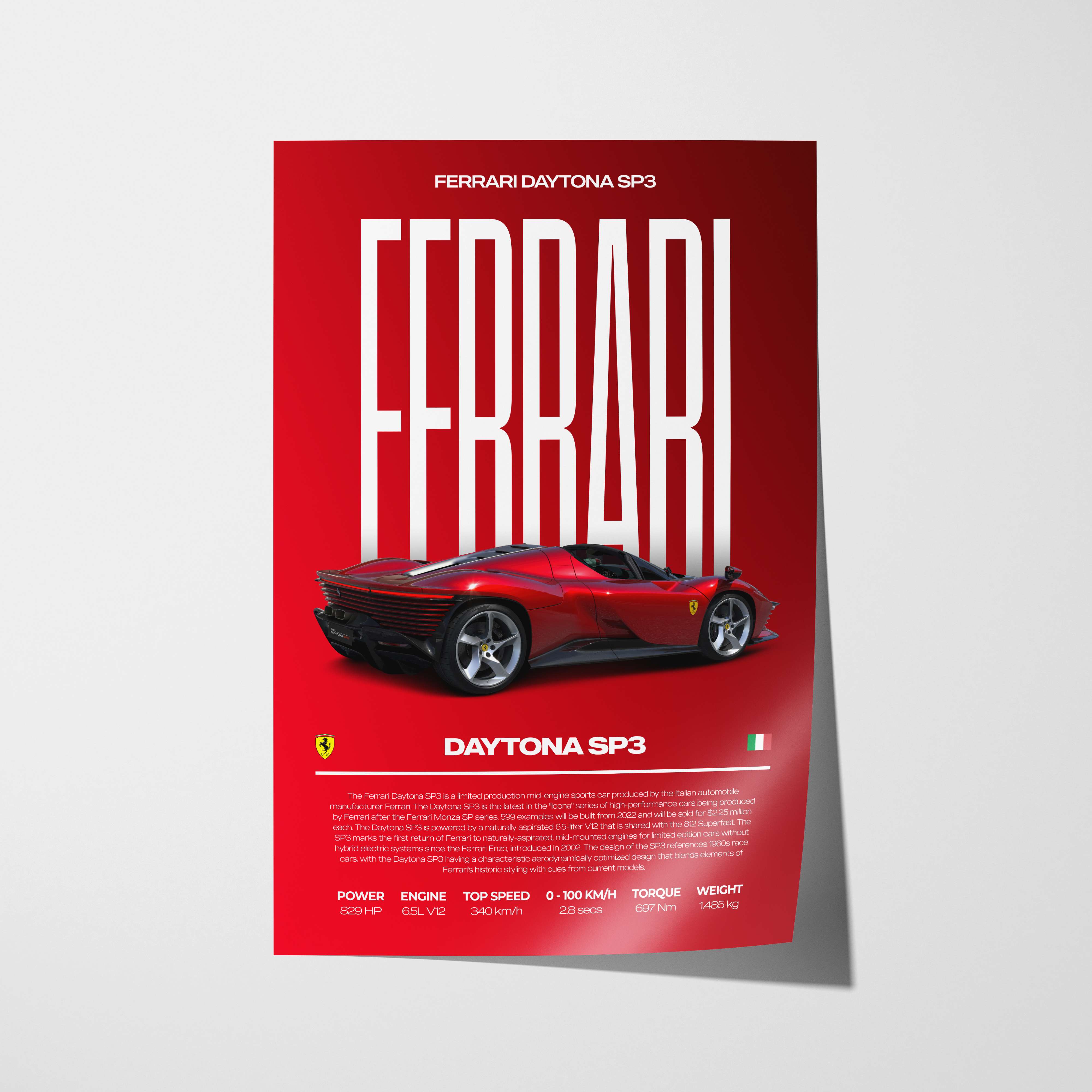 Ferrari Daytona SP3 Poster