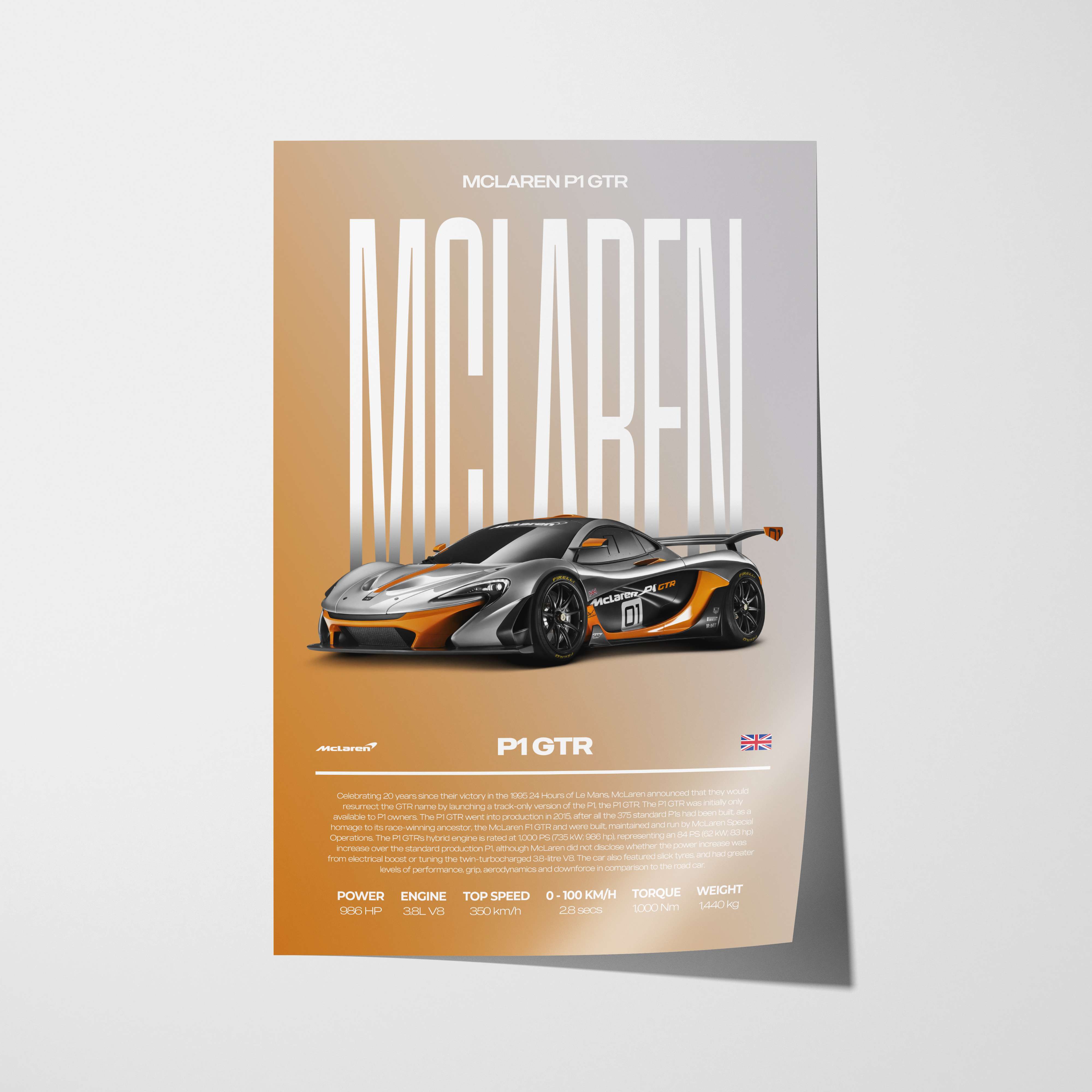 McLaren P1 GTR Poster