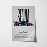 Senna GTR LM Car Poster