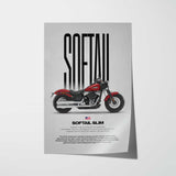2018 Softail Slim Motorcycle Poster