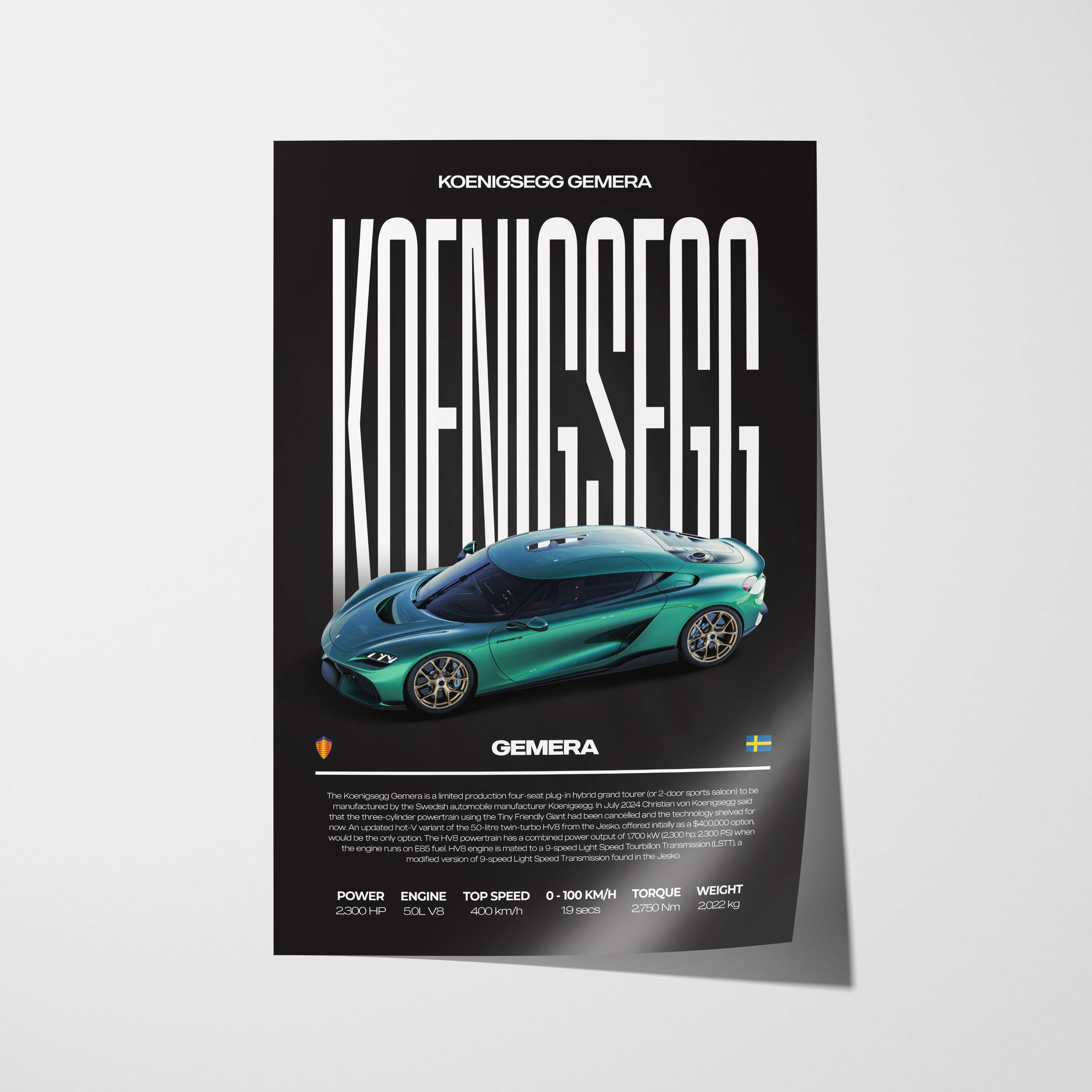 Koenigsegg Gemera Poster